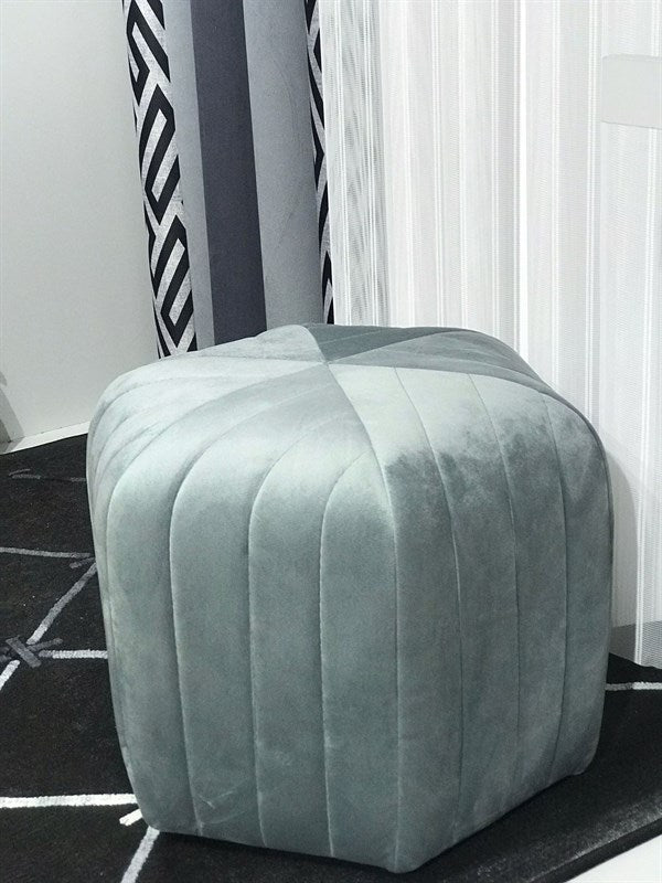 DIAMOND FOOTSTOOL GREY