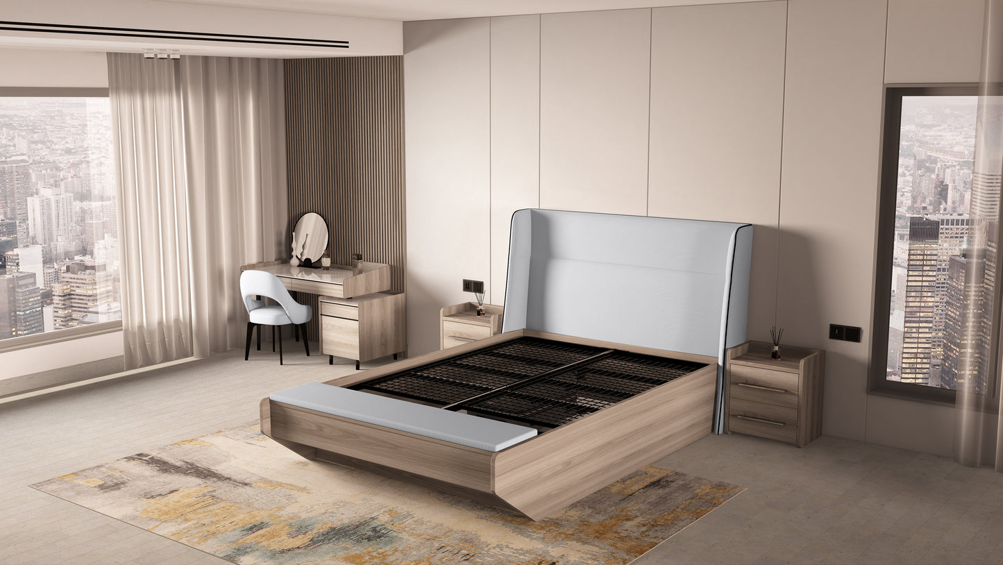 Titanic Bed Natural Oak (Model 2)