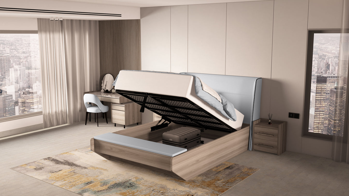 Titanic Bed Natural Oak (Model 2)