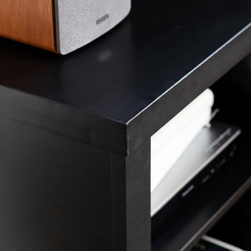 52" MODERN FIRE PLACE T.V STAND BLACK