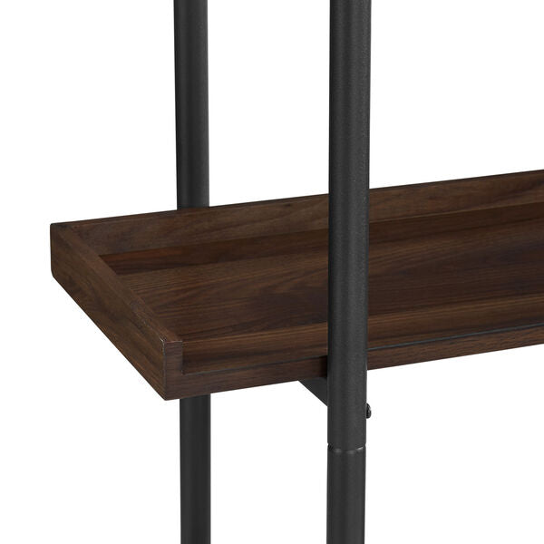 68" INDUSTRIAL METAL BOOKCASE RECLAIMED WOOD