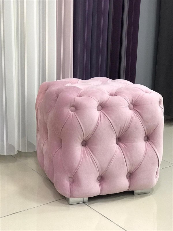CHESTER FOOTSTOOL PINK