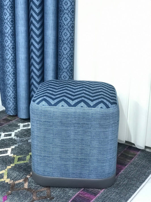 Cube Footstool Blue
