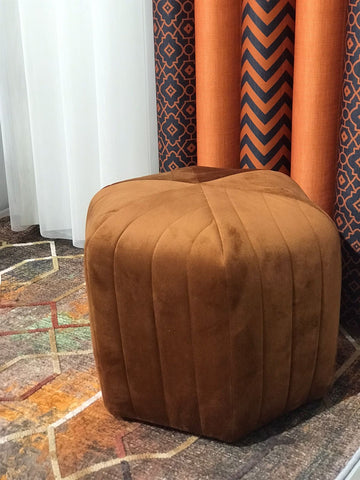 DIAMOND FOOTSTOOL BROWN