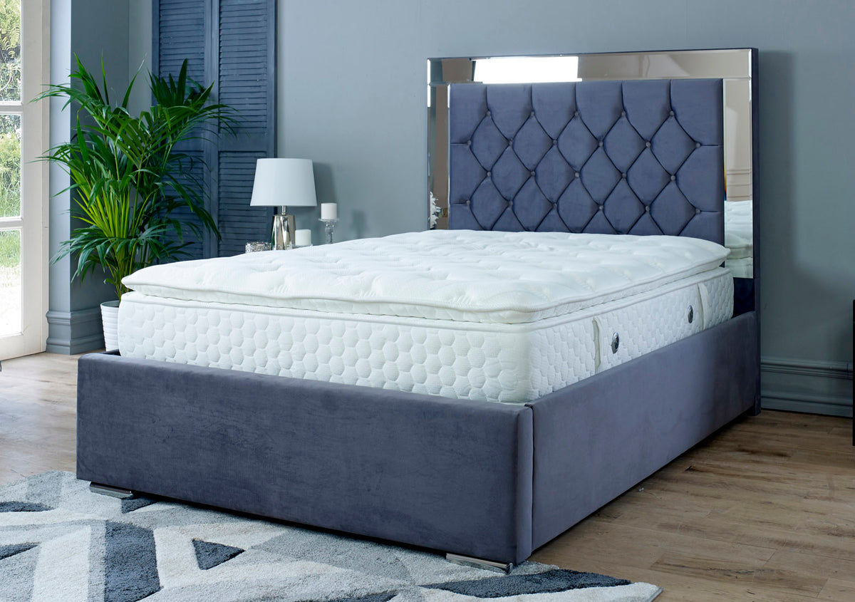 Chesterfield Mirror Ottoman Bed