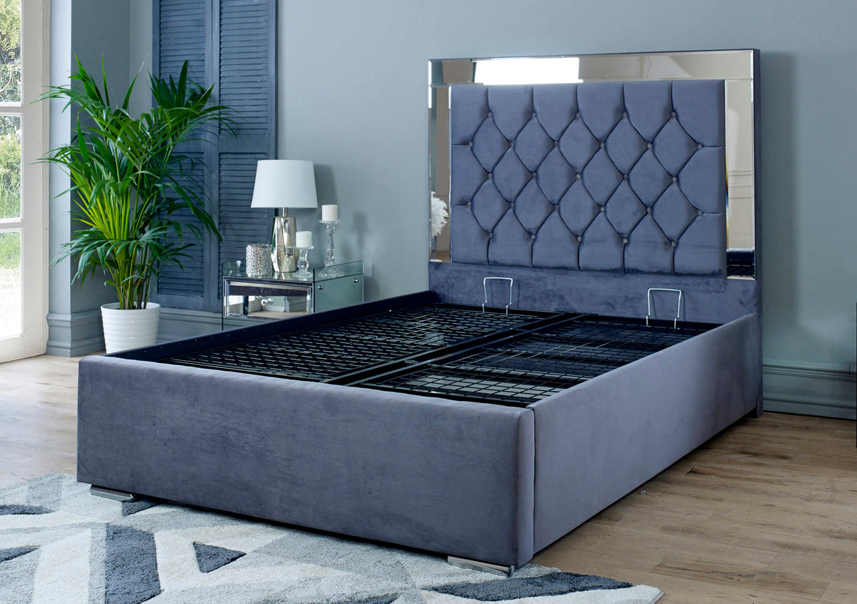 Chesterfield Mirror Ottoman Bed