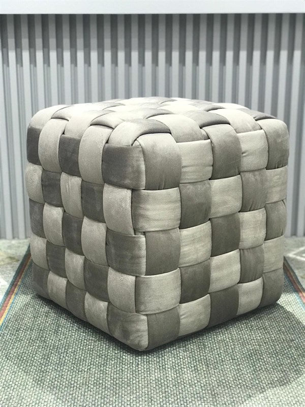 PUZZLE FOOTSTOOL GREY + LAVENDER