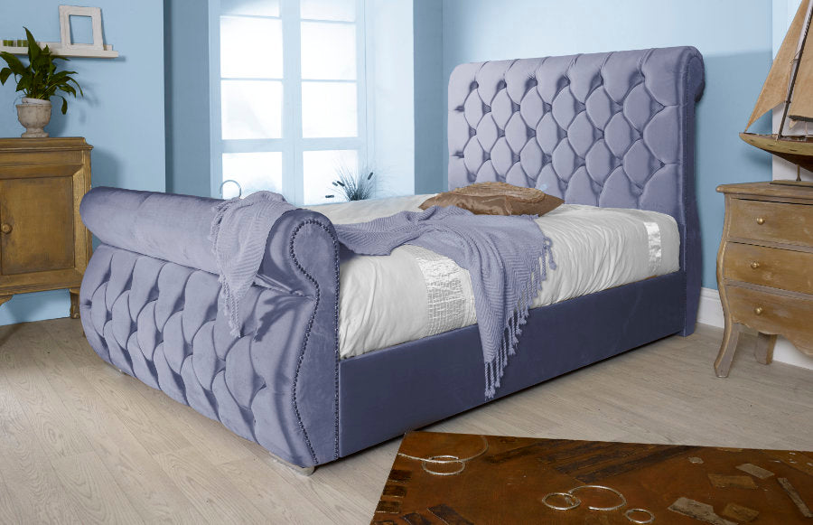 SWAN CHESTERFIELD UPHOLSTERY OTTOMAN BED