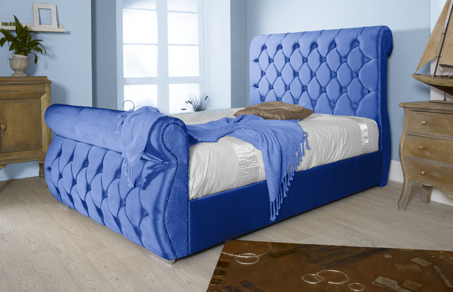 SWAN CHESTERFIELD UPHOLSTERY OTTOMAN BED