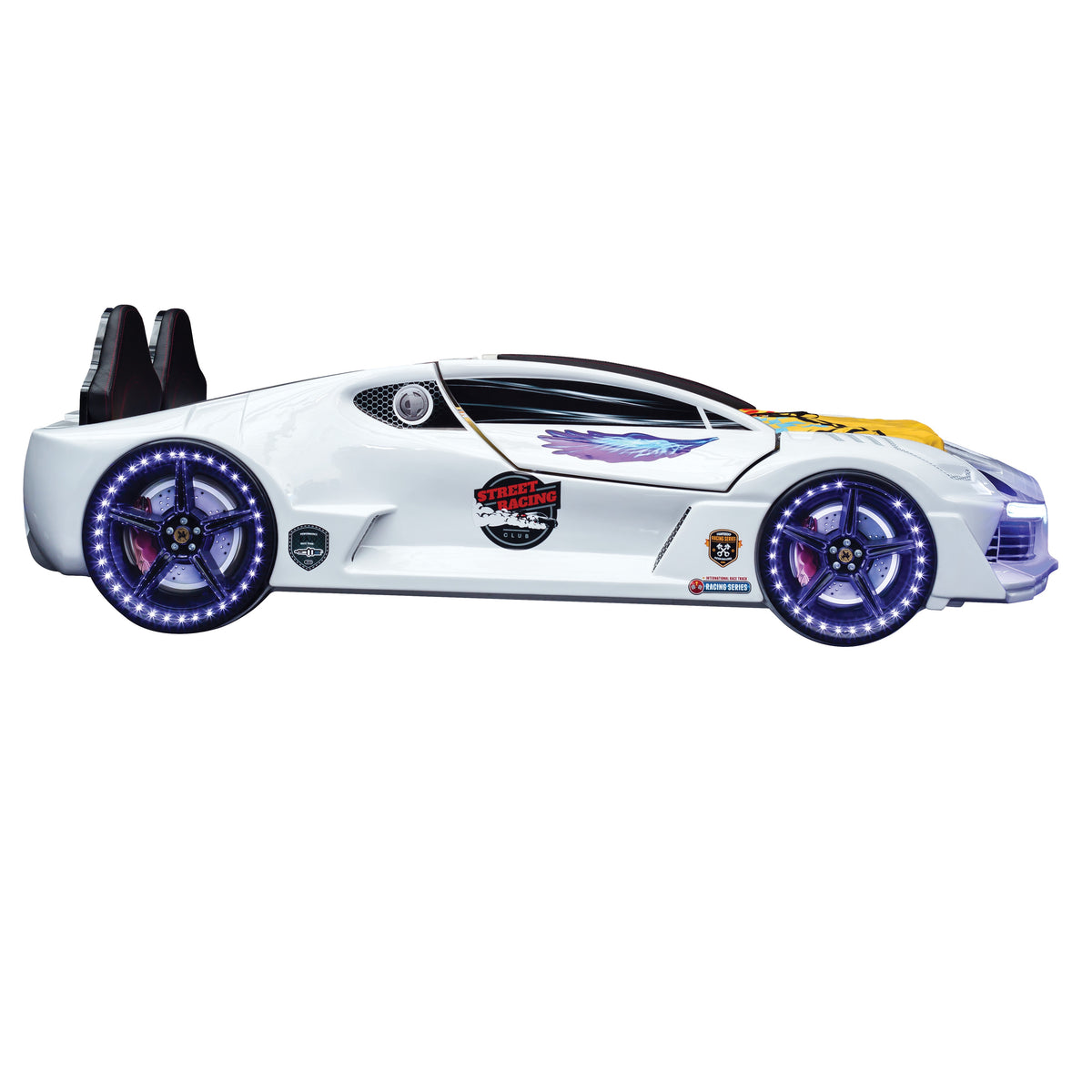 Sports Car Bed White